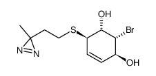 (1,2/3,6)-6-(3-azibutylthio)-2-bromo-4-cyclohexene-1,3-diol Structure