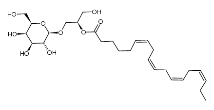 (6Z,9Z,12Z,15Z)-(R)-1-hydroxy-3-(((2R,3R,4S,5R,6R)-3,4,5-trihydroxy-6-(hydroxymethyl)tetrahydro-2H-pyran-2-yl)oxy)propan-2-yl octadeca-6,9,12,15-tetraenoate Structure