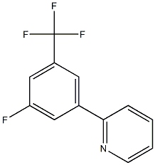 2-[3-fluoro-5-(trifluoromethyl)phenyl]pyridine结构式