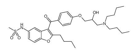 N-(2-butyl-3-{4-[3-(dibutylamino)-2-hydroxypropoxy]benzoyl}-1-benzofuran-5-yl)methanesulfonamide Structure