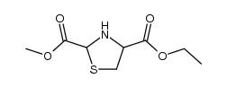 2-methoxycarbonyl-4-ethoxycarbonylthiazolidine结构式