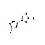 2-溴-4-(1-甲基-4-吡唑基)噻唑结构式