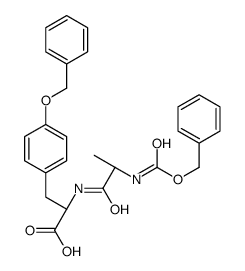 (2S)-2-[[(2S)-2-(phenylmethoxycarbonylamino)propanoyl]amino]-3-(4-phenylmethoxyphenyl)propanoic acid Structure