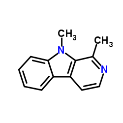 1,9-Dimethyl-9H-β-carboline structure