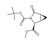 (1S,4S,5R)-3-tert-butoxycarbonyl-4-methoxycarbonyl-3-azabicyclo[3.1.0]hexan-2-one结构式