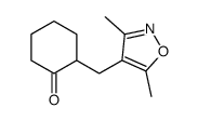 2-[(3,5-Dimethyl-4-isoxazolyl)methyl]cyclohexanone structure