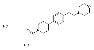 1-[4-[4-(2-morpholin-4-ium-4-ylethyl)phenyl]piperidin-1-ium-1-yl]ethanone,dichloride Structure