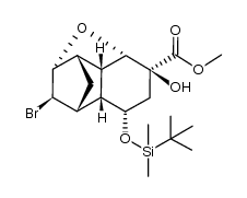 methyl (1R,2aS,2a1S,3S,5S,5aS,6R,7aS,8R)-8-bromo-5-((tert-butyldimethylsilyl)oxy)-3-hydroxydecahydro-1,6-methanoindeno[7,1-bc]furan-3-carboxylate Structure