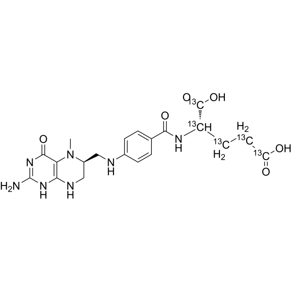 5-甲基四氢叶酸-13C5结构式