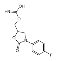 3-(p-Fluorophenyl)-2-oxo-5-oxazolidinylmethyl=carbamate结构式