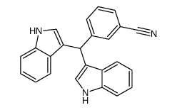 3-[bis(1H-indol-3-yl)methyl]benzonitrile Structure