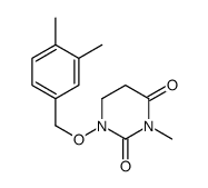 2,4(1H,3H)-Pyrimidinedione, 5,6-dihydro-1-(3,4-dimethylbenzyloxy)-3-me thyl-结构式