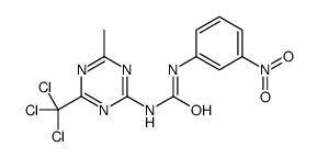 1-[4-Methyl-6-(trichloromethyl)-1,3,5-triazin-2-yl]-3-(3-nitrophe nyl)ure Structure