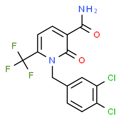 1-(3,4-Dichlorobenzyl)-2-oxo-6-(trifluoromethyl)-1,2-dihydro-3-pyridinecarboxamide结构式