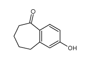 2-hydroxy-6,7,8,9-tetrahydro-5H-benzo[7]annulen-5-one结构式