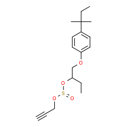 Sulfurous acid 2-propynyl=1-[(p-tert-pentylphenoxy)methyl]propyl ester结构式