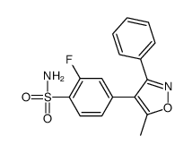 2-fluoro-4-(5-methyl-3-phenyl-1,2-oxazol-4-yl)benzenesulfonamide Structure