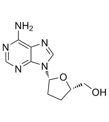 2',3'-Dideoxyadenosine Structure