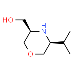 3-Morpholinemethanol,5-(1-methylethyl)-,(3R,5S)-(9CI) Structure