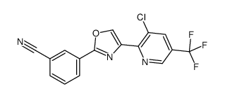 2-(3-氰基苯基)-4-(3-氯-5-三氟甲基吡啶-2-基)-1,3-噁唑结构式