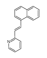 trans-1-(1-naphthyl)-2-(2-pyridyl)-ethylene Structure