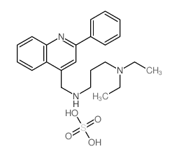 N',N'-diethyl-N-[(2-phenylquinolin-4-yl)methyl]propane-1,3-diamine,sulfuric acid结构式