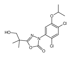 3-(2,4-dichloro-5-propan-2-yloxyphenyl)-5-(1-hydroxy-2-methylpropan-2-yl)-1,3,4-oxadiazol-2-one Structure