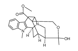 17,19-epoxy-19-hydroxy-1-methyl-19,20-dihydro-sarpagane-16-carboxylic acid methyl ester Structure