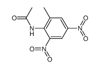 acetic acid-(2-methyl-4,6-dinitro-anilide)结构式