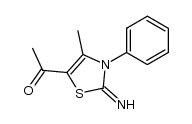 5-acetyl-4-methyl-2-imino-3-phenyl-2,3-dihydrothiazole结构式