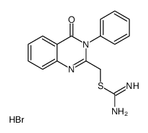 (4-oxo-3-phenylquinazolin-2-yl)methyl carbamimidothioate,hydrobromide Structure