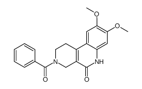 3-Benzoyl-2,3,4,6-tetrahydro-8,9-dimethoxybenzo<2,7>naphthyridin-5(1H)-one结构式