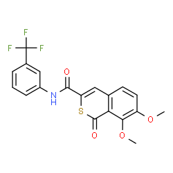 7,8-Dimethoxy-1-oxo-N-[3-(trifluoromethyl)phenyl]-1H-isothiochromene-3-carboxamide Structure