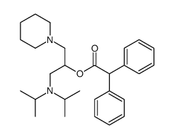 [1-[di(propan-2-yl)amino]-3-piperidin-1-ylpropan-2-yl] 2,2-diphenylacetate Structure