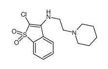 2-chloro-1,1-dioxo-N-(2-piperidin-1-ylethyl)-1-benzothiophen-3-amine结构式