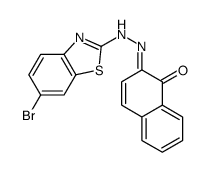 2-[(6-bromo-1,3-benzothiazol-2-yl)hydrazinylidene]naphthalen-1-one Structure