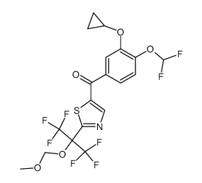 [3-(cyclopropyloxy)-4-(difluoromethoxy)phenyl]{2-[2,2,2-trifluoro-1-(methoxymethoxy)-1-(trifluoromethyl)ethyl]-1,3-thiazol-5-yl}methanone Structure