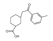 CIS-3-[2-(3-METHYLPHENYL)-2-OXOETHYL]CYCLOHEXANE-1-CARBOXYLIC ACID结构式