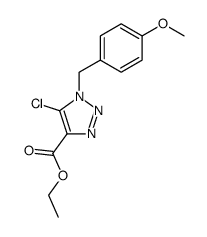 ethyl 5-chloro-1-[(4-methoxyphenyl)methyl]-1H-1,2,3-triazole-4-carboxylate结构式