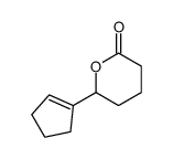 6-cyclopent-1-enyl-tetrahydro-pyran-2-one结构式