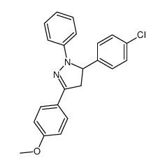 5-(4-chlorophenyl)-3-(4-methoxyphenyl)-1-phenyl-4,5-dihydro-1H-pyrazole structure