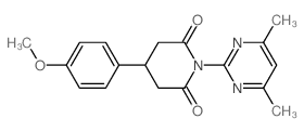 2,6-Piperidinedione,1-(4,6-dimethyl-2-pyrimidinyl)-4-(4-methoxyphenyl)- structure