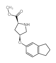 Methyl (2S,4S)-4-(2,3-dihydro-1H-inden-5-yloxy)-2-pyrrolidinecarboxylate结构式