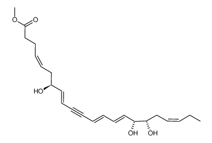 methyl (4Z,7S,8E,12E,14E,16R,17S,19Z)-7,16,17-trihydroxydocosa-4,8,12,14,19-pentaen-10-ynoate结构式