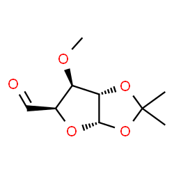 D-xylo-Pentodialdo-5,2-furanose, 3-O-methyl-4,5-O-(1-methylethylidene)-, (5S)- (9CI)结构式