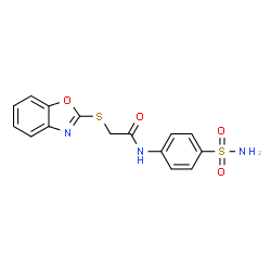 2-(1,3-Benzoxazol-2-ylsulfanyl)-N-(4-sulfamoylphenyl)acetamide structure