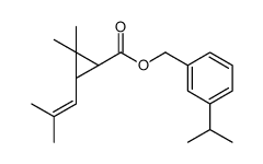 (3-propan-2-ylphenyl)methyl (1R,3R)-2,2-dimethyl-3-(2-methylprop-1-enyl)cyclopropane-1-carboxylate Structure