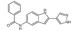 N-[2-(1H-pyrazol-4-yl)-1H-indol-5-yl]benzamide Structure