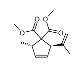 (2R,5S)-2-Isopropenyl-5-methyl-cyclopent-3-ene-1,1-dicarboxylic acid dimethyl ester Structure