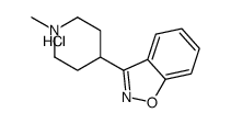 3-(1-Methyl-4-piperidinyl)-1,2-benzisoxazole Hydrochloride结构式